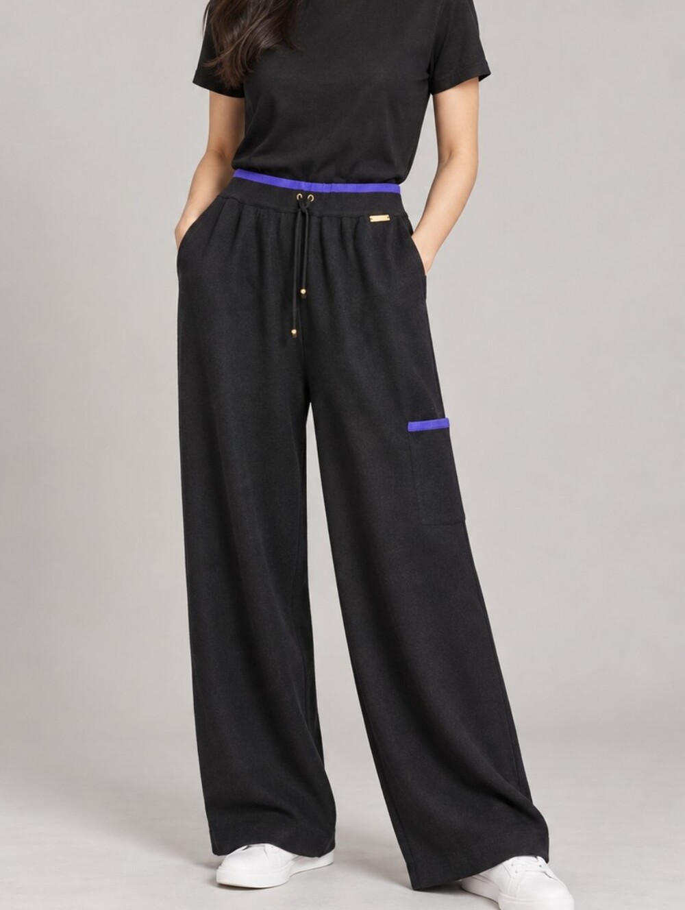 St. John Wide Leg Santana Knit Sweatpants Size Large